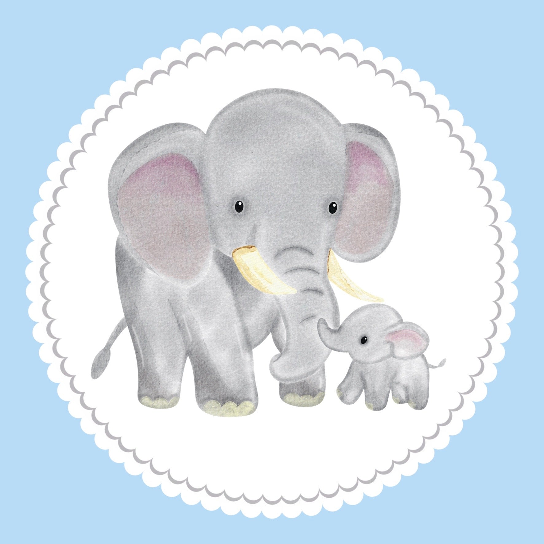 Bügelbild Elefant Klassenlogos