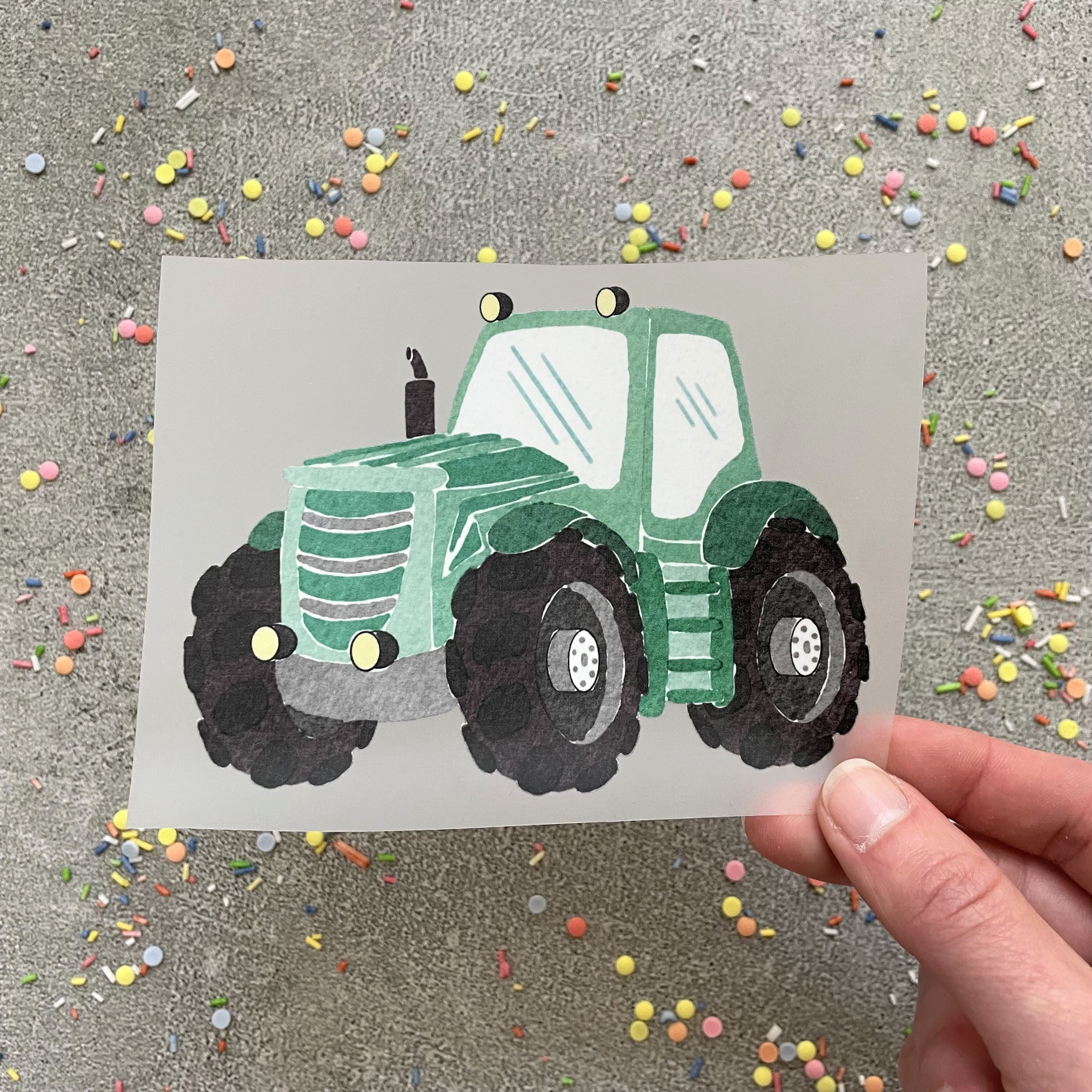 Bügelbild Traktor
