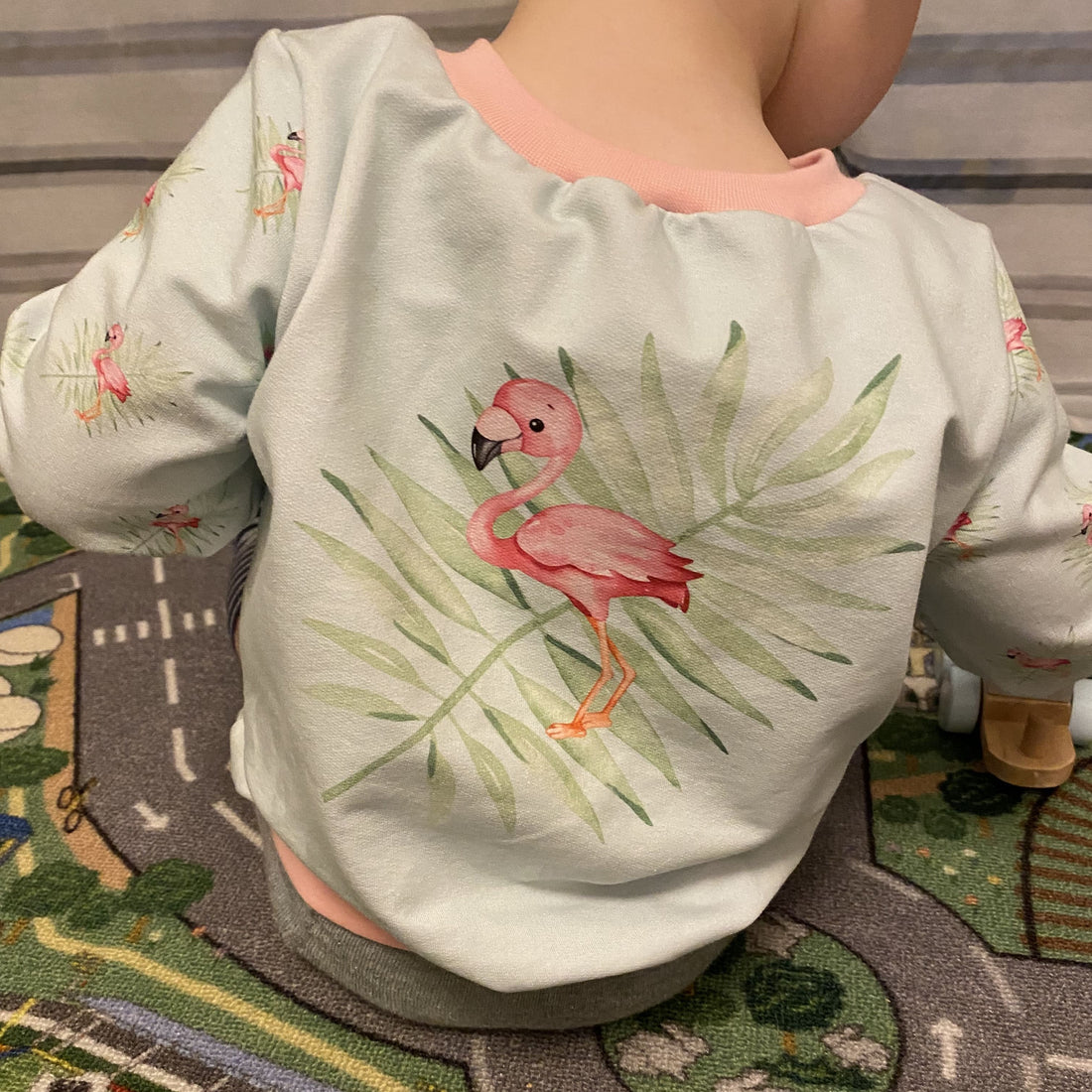Stoffpanel Flamingo