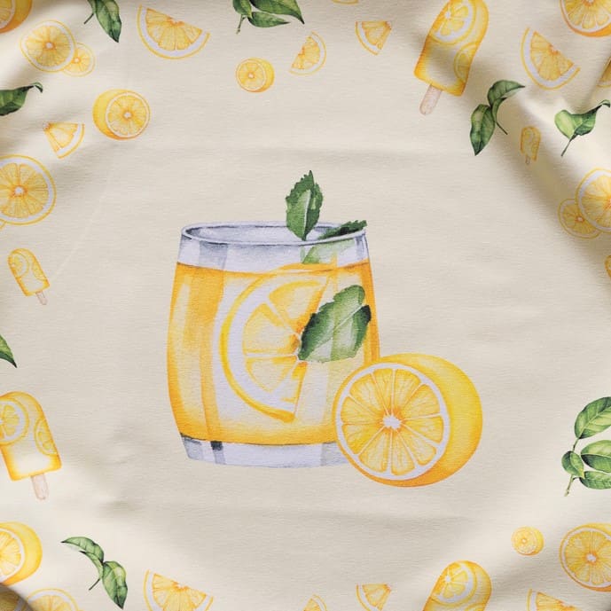 Stoffpanel Zitronenlimonade im Glas