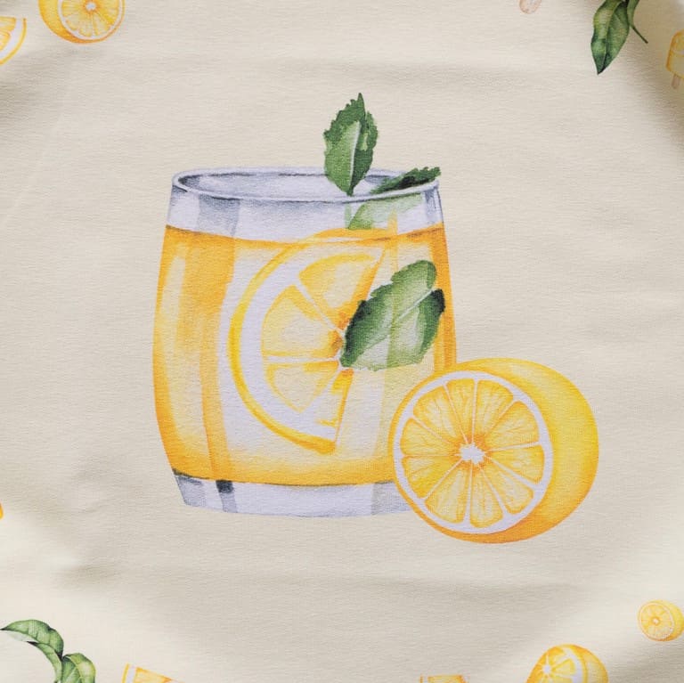 Stoffpanel Zitronenlimonade im Glas