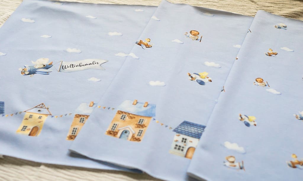 großes Stoffpanel Weltenbummler