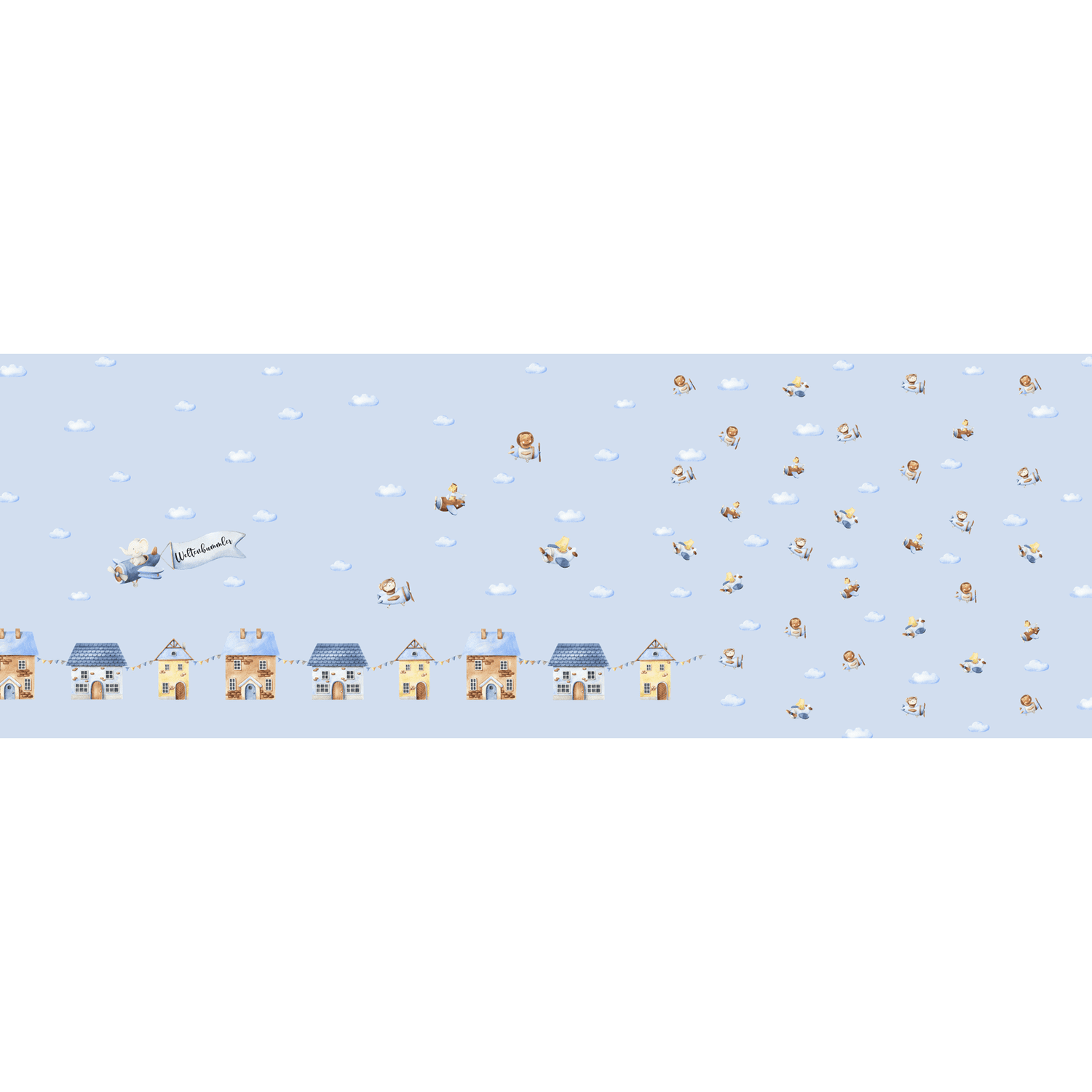 großes Stoffpanel Weltenbummler
