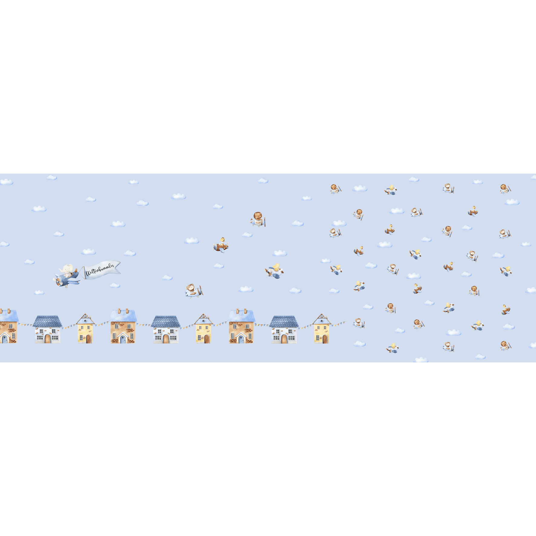großes Stoffpanel Weltenbummler