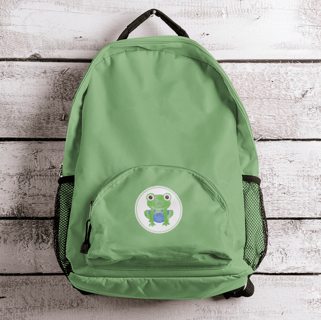 Bügelbild Frosch Klassenlogos