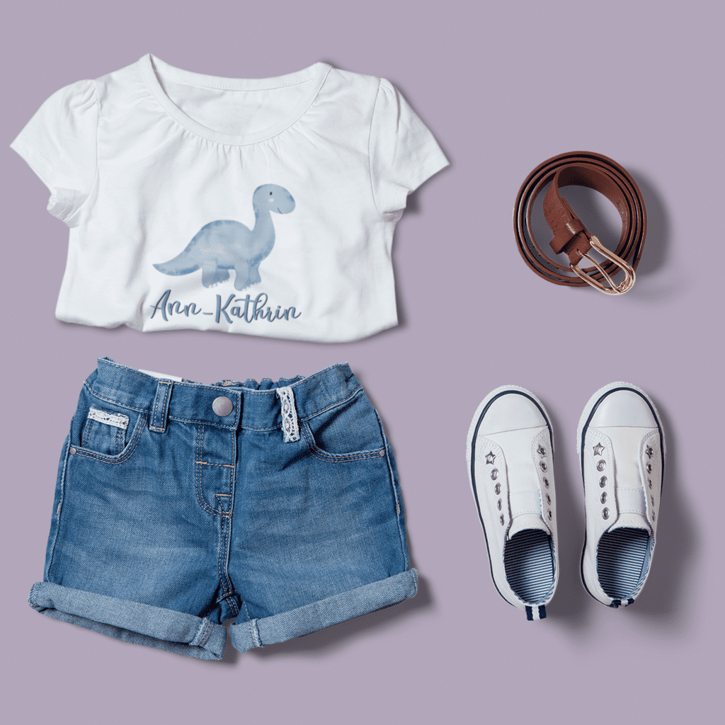 personalisiertes Bügelbild Dinosaurier