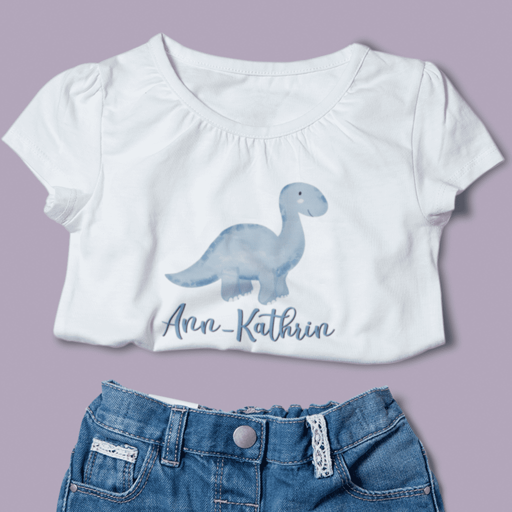 personalisiertes Bügelbild Dinosaurier