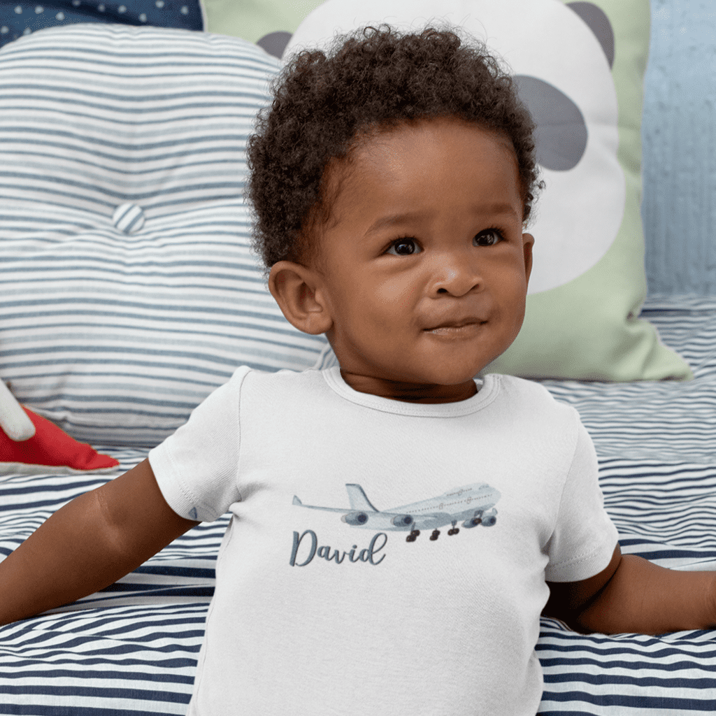 personalisiertes Bügelbild Jumbo Jet Boeing 747