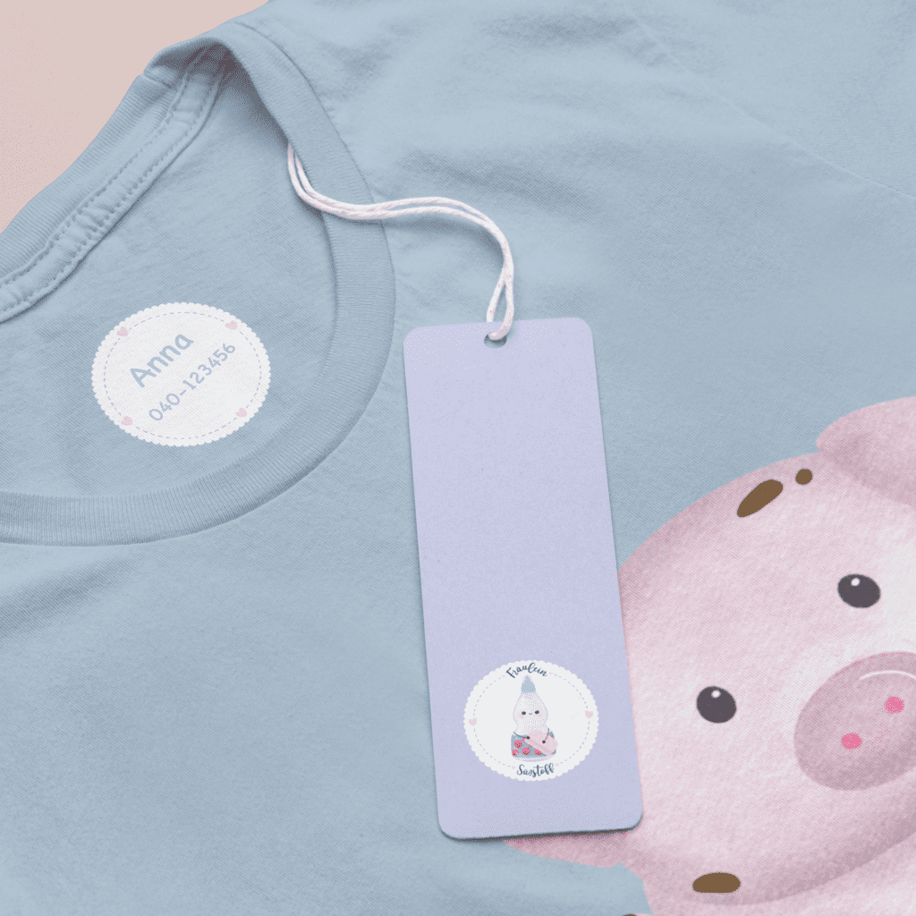 16 Namensetiketten zum Aufbügeln