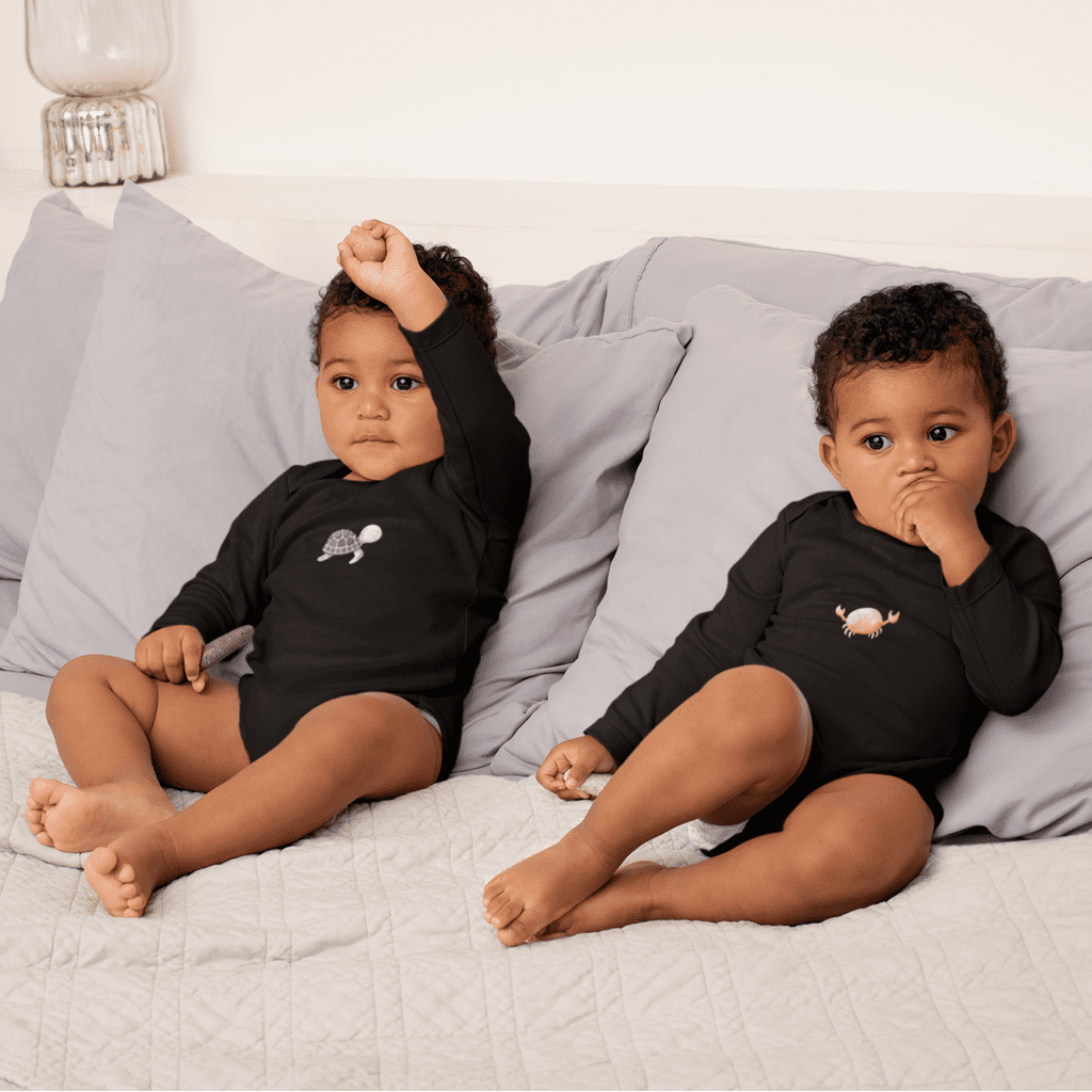 Bügelbild kleines Set aus Krabbe, Seestern, Seepferdchen und Schildkröte
