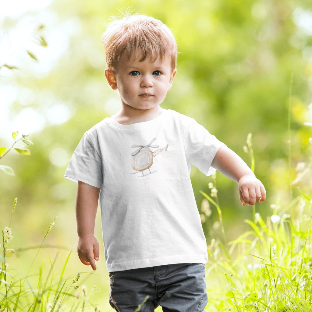 Bügelbild brauner Helikopter