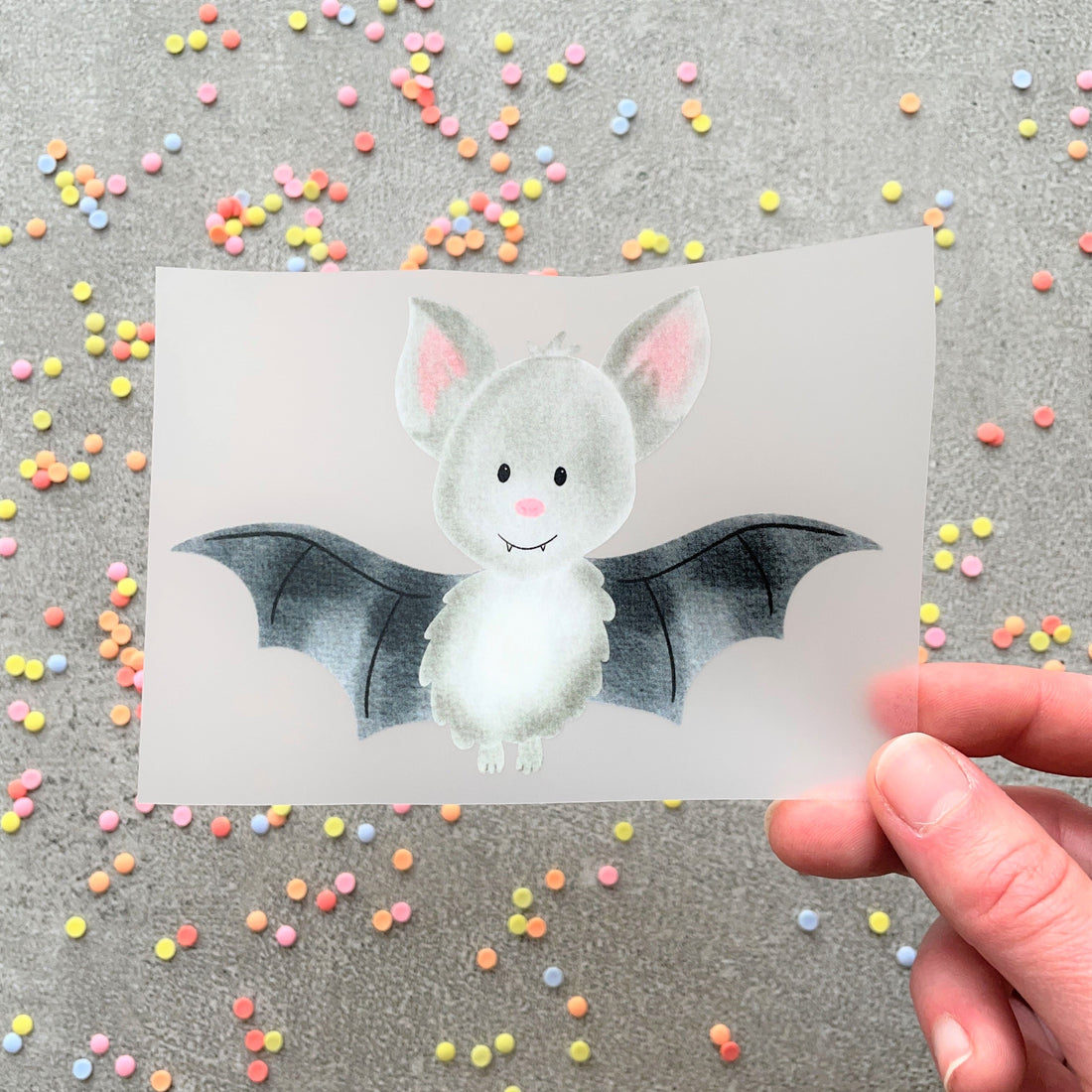 Bügelbild Fledermaus Fabian