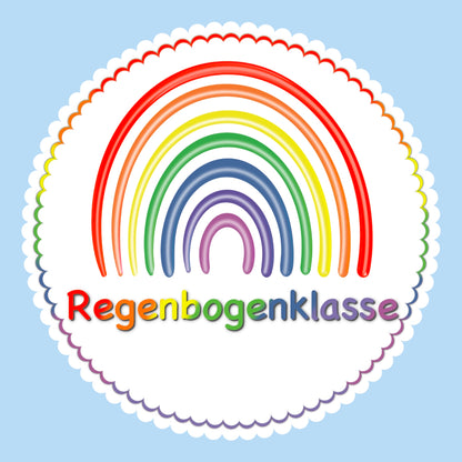 Bügelbild Regenbogen Klassenlogos