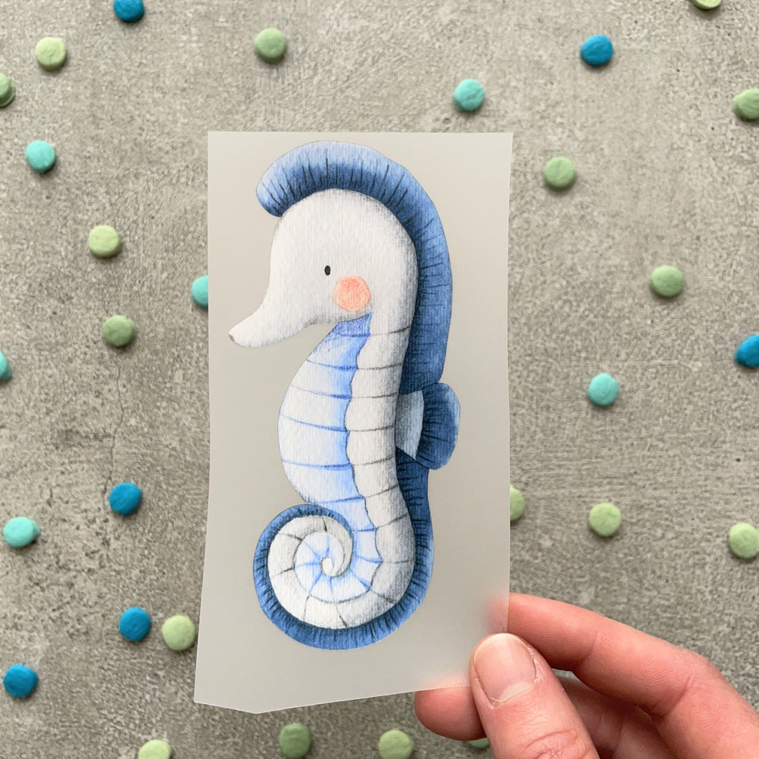 Bügelbild Seepferdchen