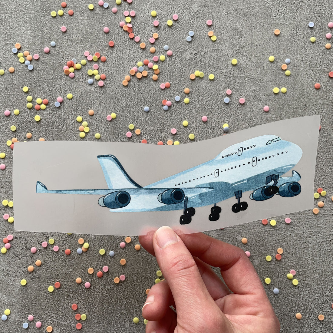 Bügelbild Jumbo Jet Boeing 747