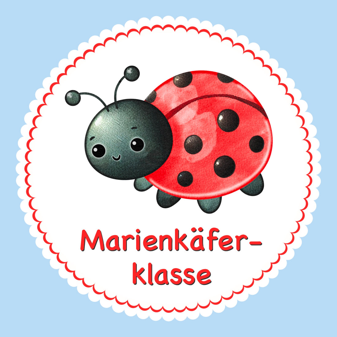 Bügelbild Marienkäfer Klassenlogos