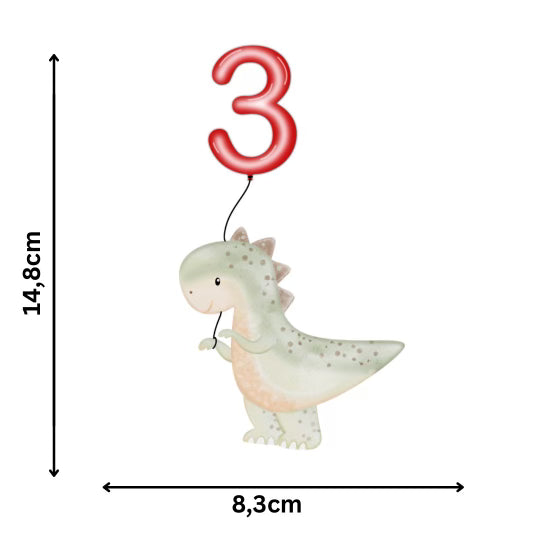 Bügelbild Dinosaurier 3 Geburtstag