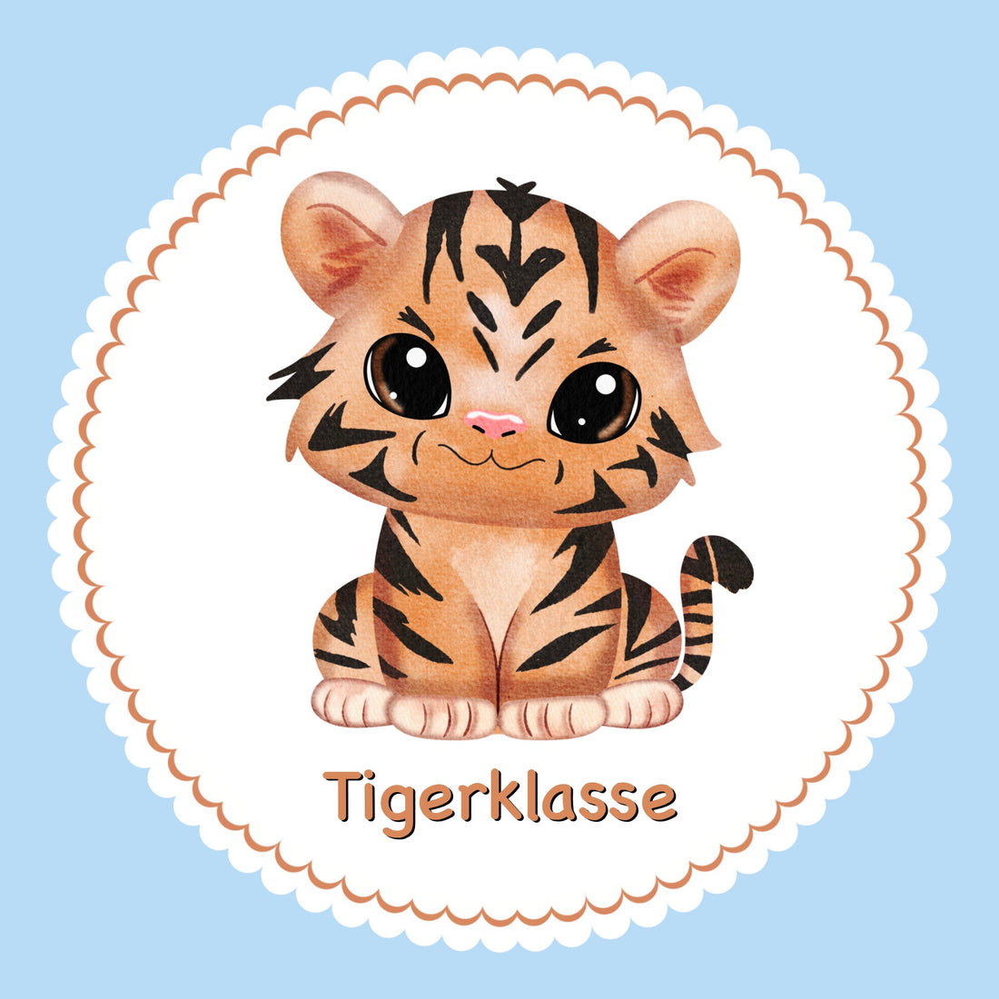 Bügelbild Tiger Klassenlogos