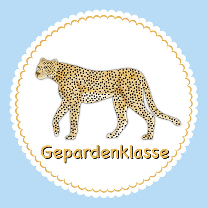 Bügelbild Gepard Klassenlogos