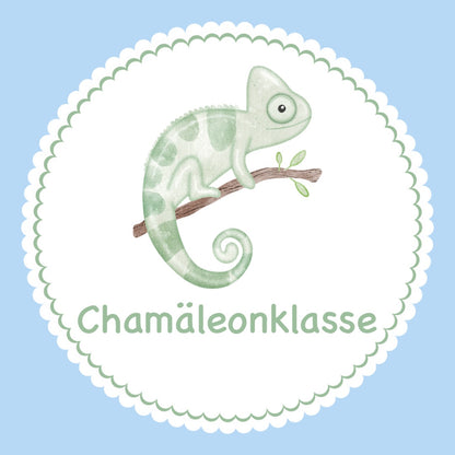 Bügelbild Chamäleon Klassenlogos