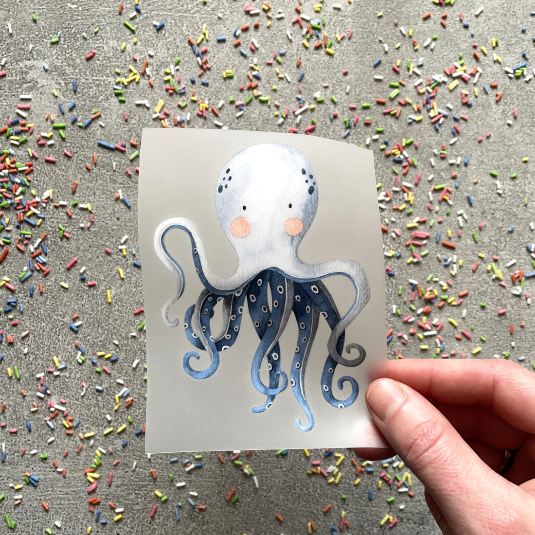 Bügelbild Krake Kalle