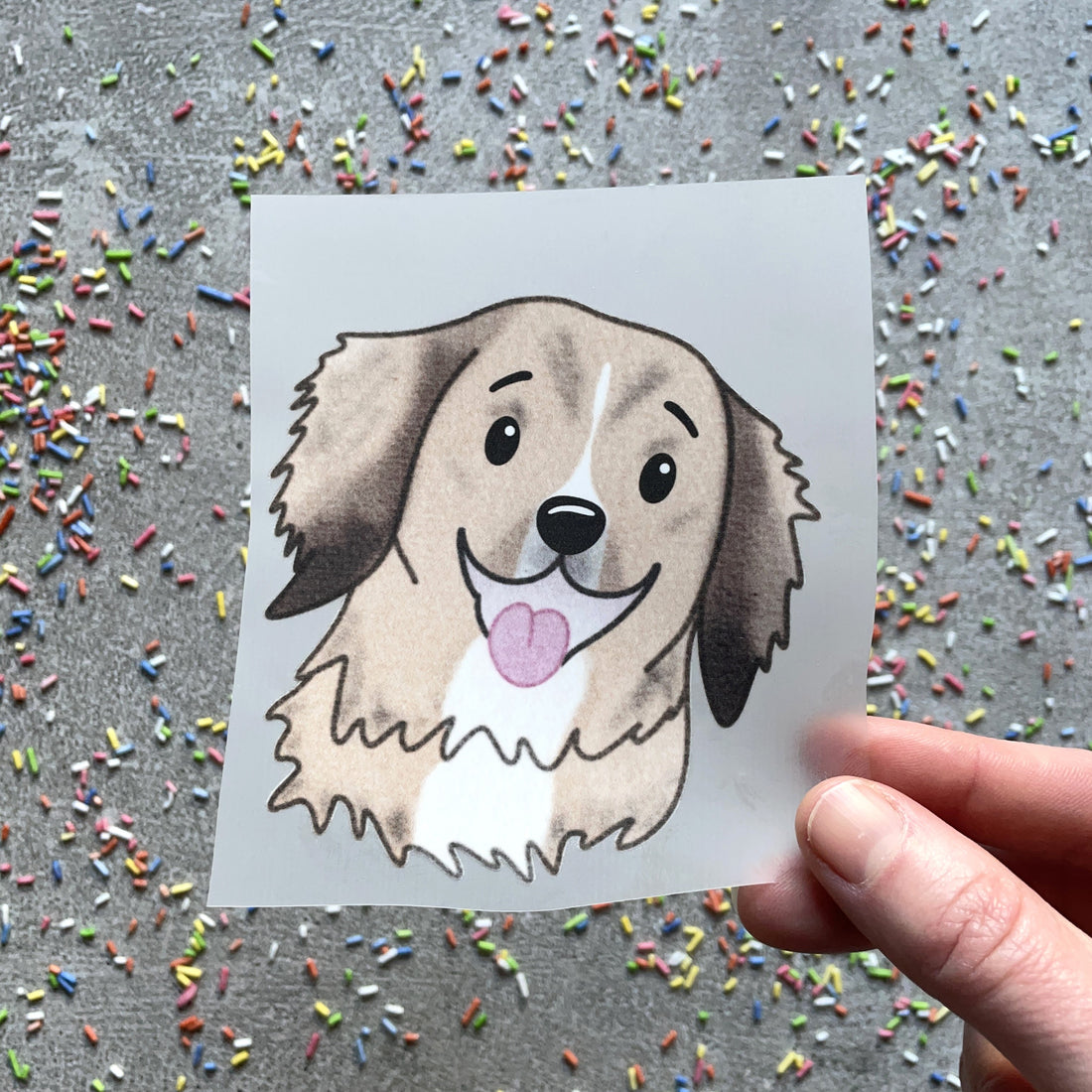 Bügelbild Hund Lenny