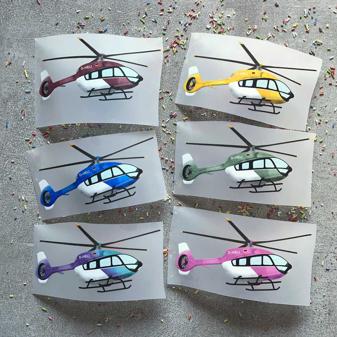 Bügelbild Helikopter