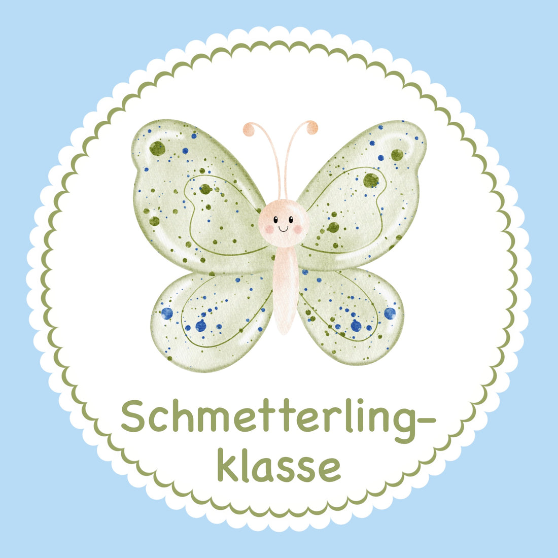 Bügelbild Schmetterlingklasse Klassenlogos