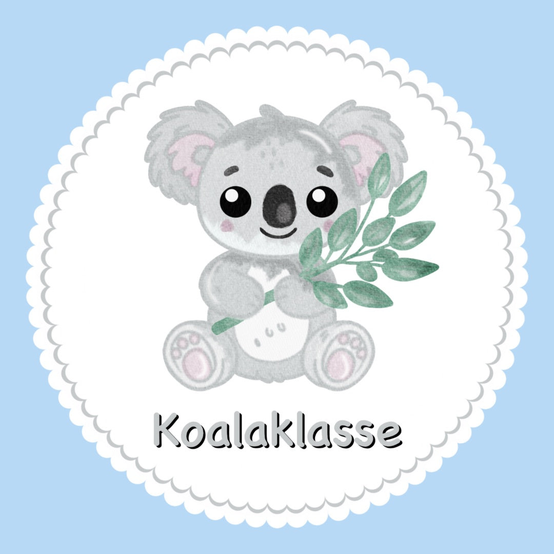 Bügelbild Koala Klassenlogos