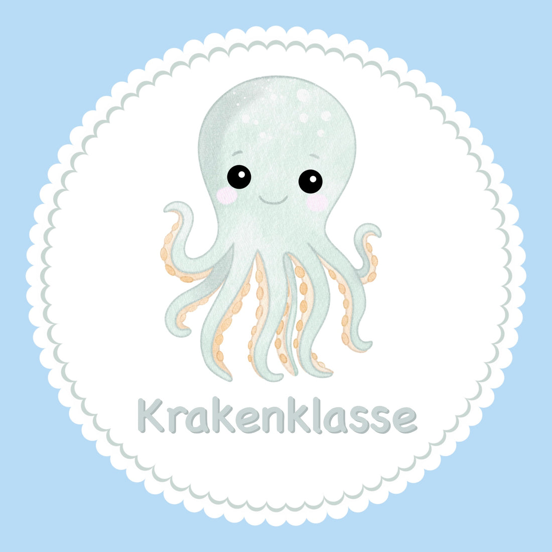 Bügelbild Oktopus / Krake Klassenlogos