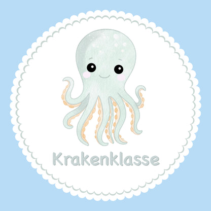 Bügelbild Oktopus / Krake Klassenlogos