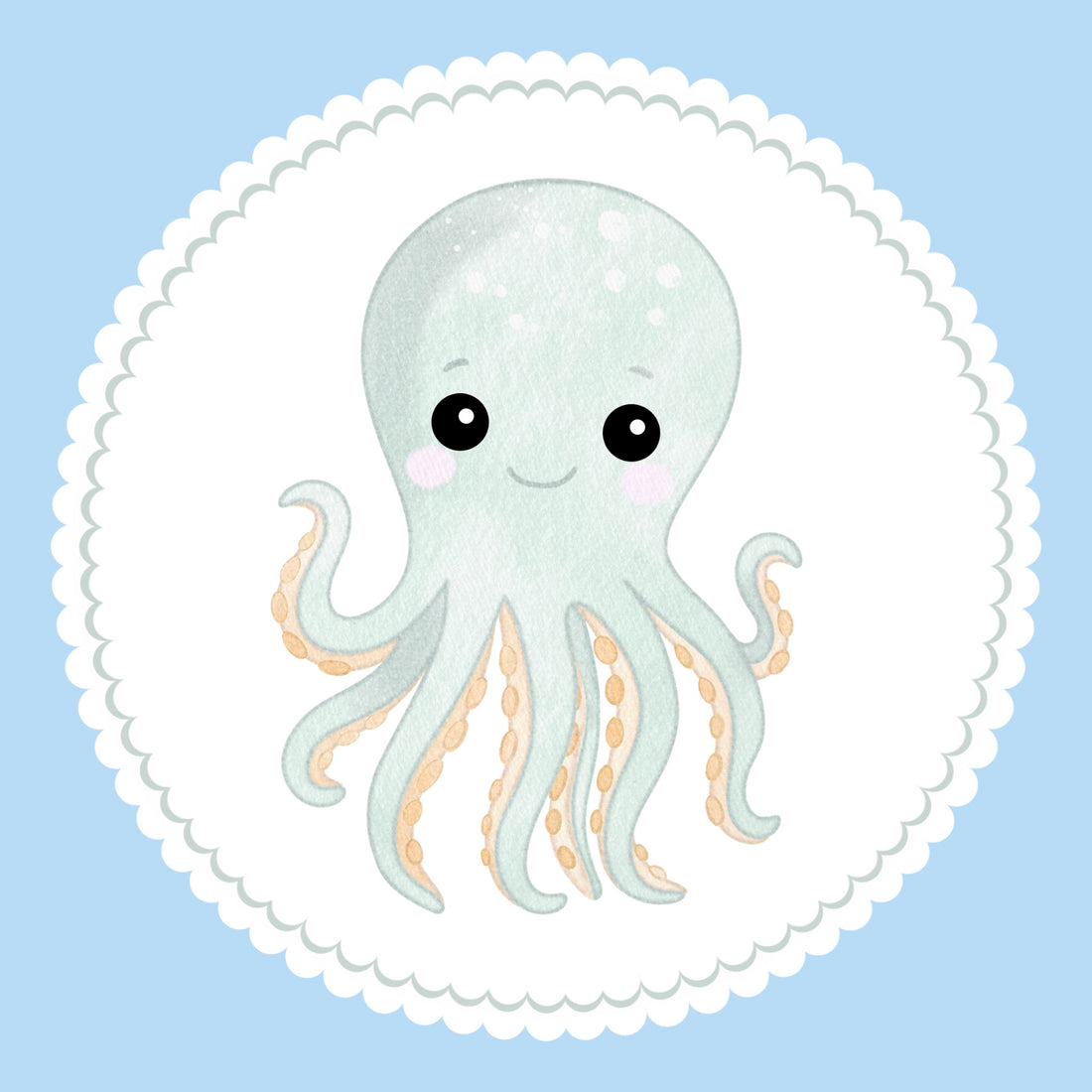 Bügelbild Oktopus / Krake Klassenlogos