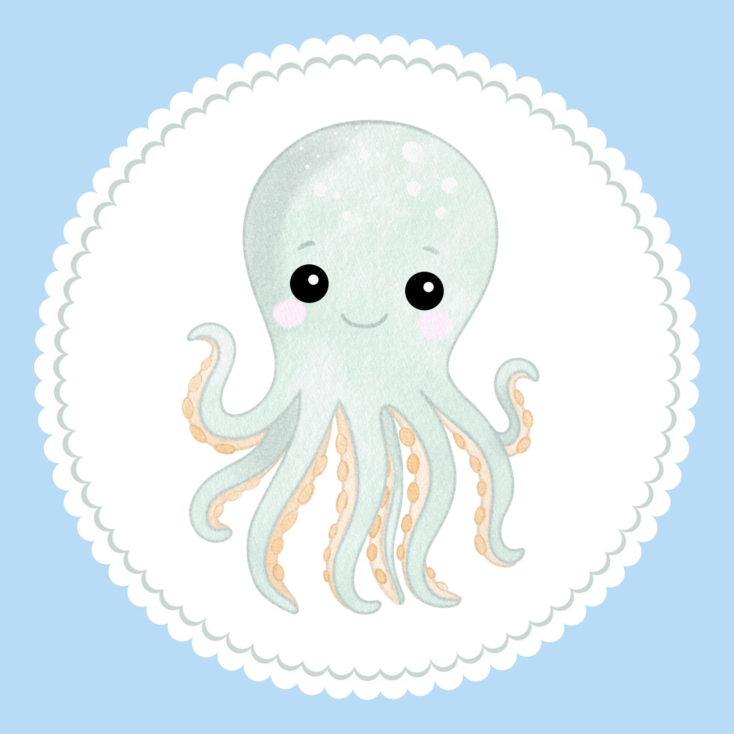 Bügelbild Oktopus / Krake Klassenlogos