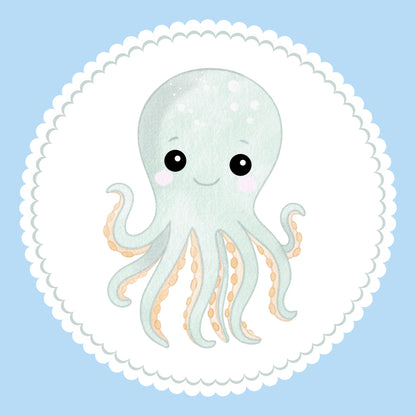 Bügelbild Oktopus / Krake Klassenlogos