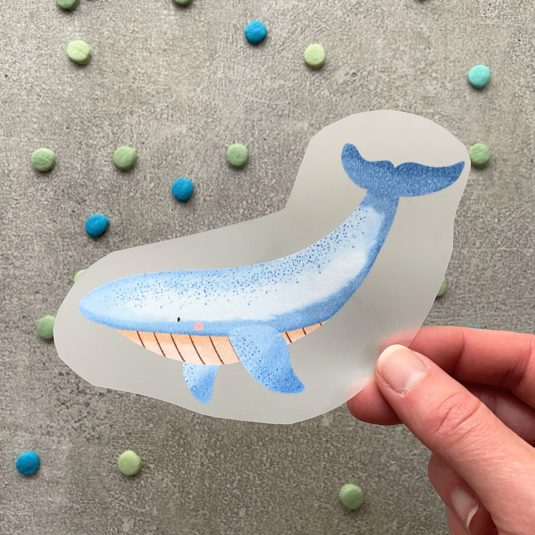 Bügelbild Blauwal Willi