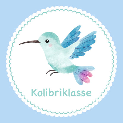 Bügelbild Kolibri Klassenlogos