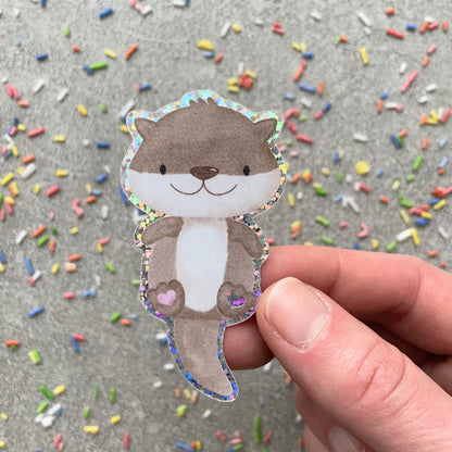 Glitzersticker Otter Oskar