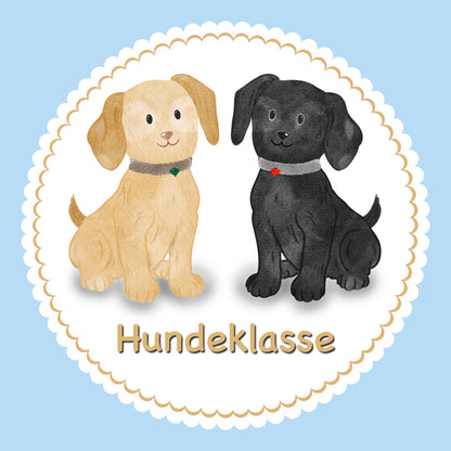 Bügelbild Hund Klassenlogos