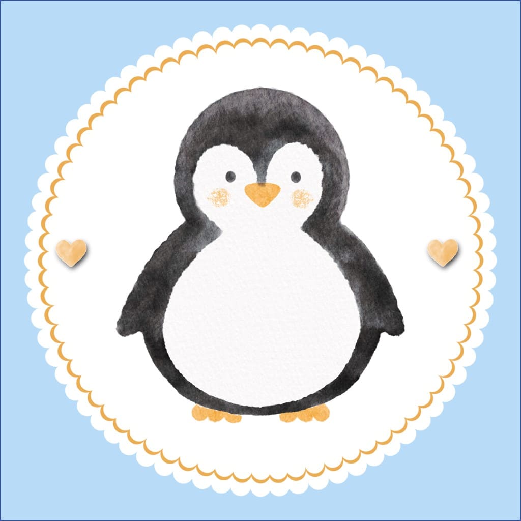 Bügelbild Pinguin Klassenlogos