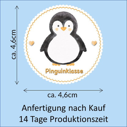 Bügelbild Pinguin Klassenlogos