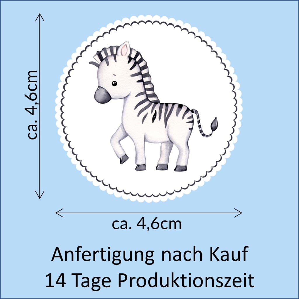 Bügelbild Zebra Klassenlogos