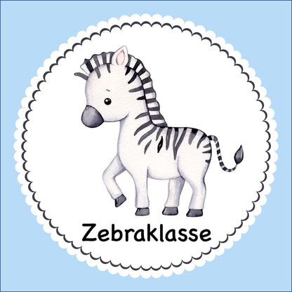 Bügelbild Zebra Klassenlogos