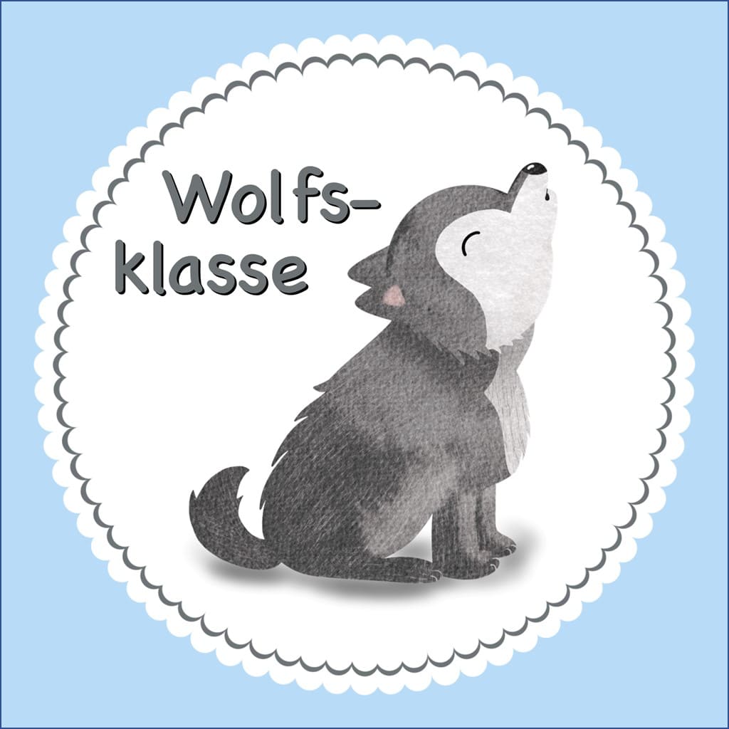 Bügelbild Wolf Klassenlogos