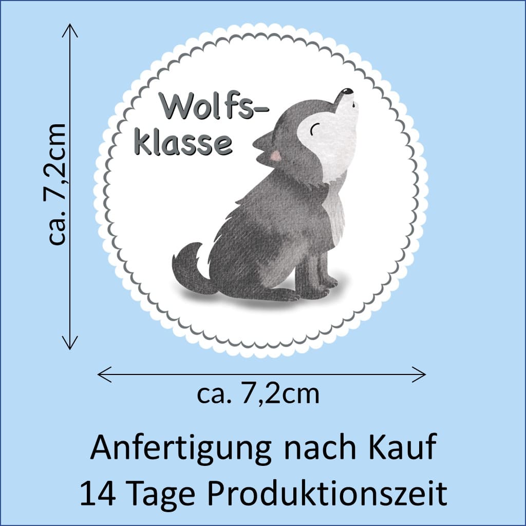 Bügelbild Wolf Klassenlogos