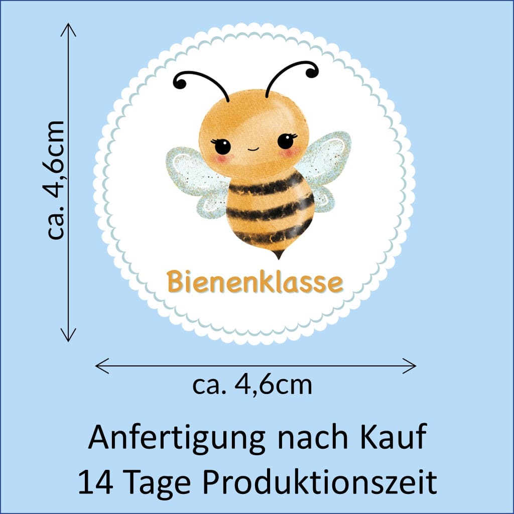Bügelbild Biene Klassenlogos